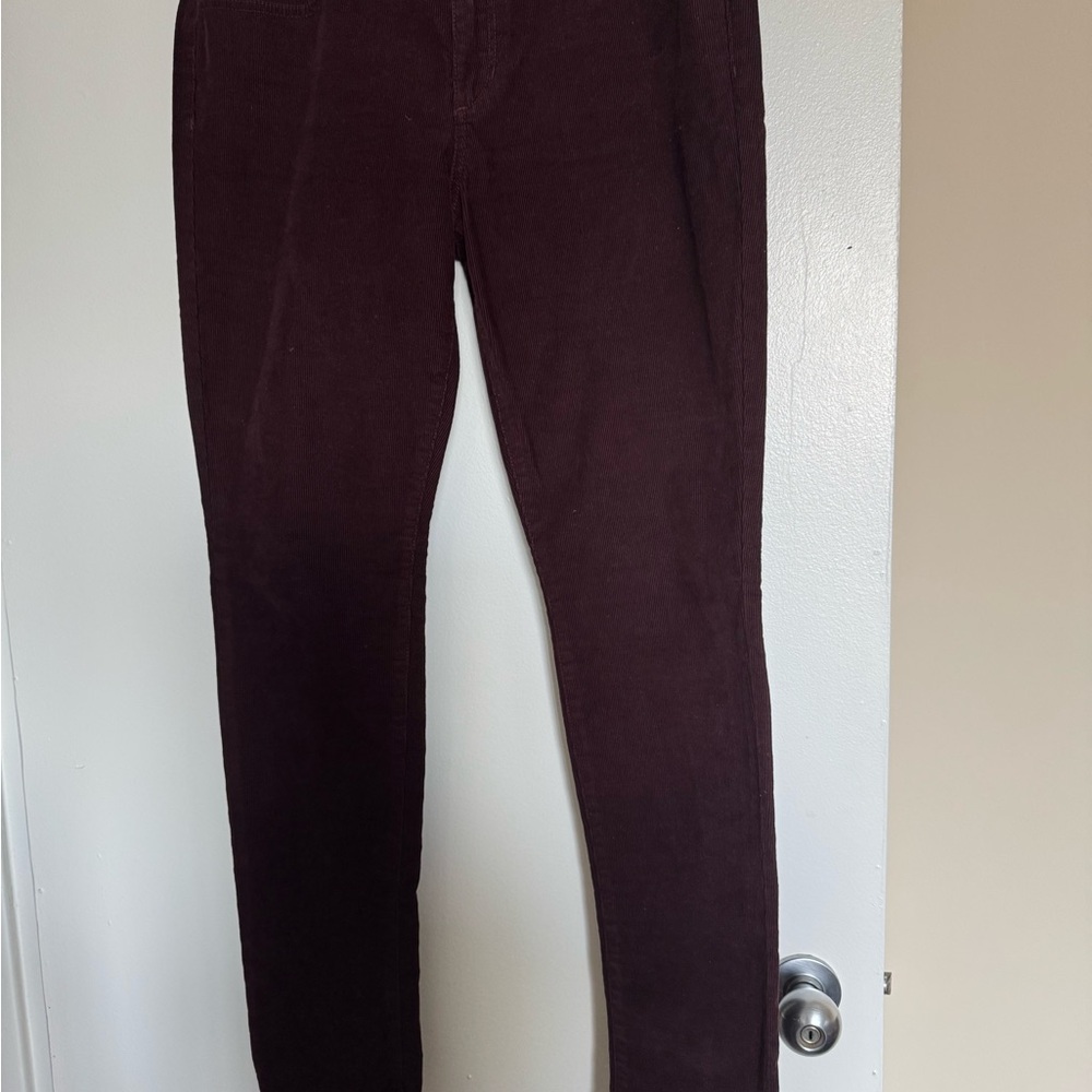 Chic Burgundy Corduroy Pants